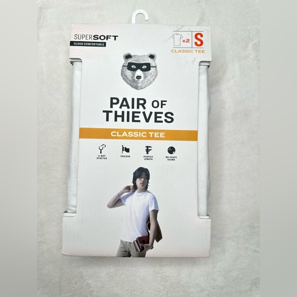 Pair of Thieves Men's Classic Fit Short Sleeve Crewneck T-Shirt Size Small 2pk - Picture 1 of 6